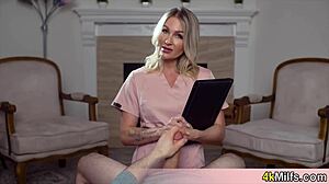 andi avalon expert milf nurse in gloves gives handjob to patient at hospital for quick sample pov?