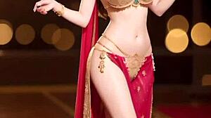 Oh man, this ai art belly dance with cute aunt in belly dancer outfit feels so wild.