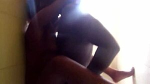 african amateur teen blows big cock in shower for cash with black friend!