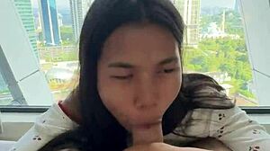 baise une asiatique de 18 ans dans un hotel de luxe with petite teen riding big cock in cowgirl and doggystyle homemade interracial pov