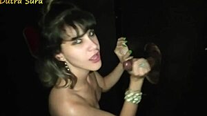 Emotional Latina With Small Natural Tits Handles Big Black Cock Blowjob In Interracial Glory Hole Scene