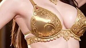 Oh man, this ai art belly dance with cute aunt in belly dancer outfit feels so wild.