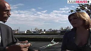 She was skeptical at first when they said she was getting a new boss but then when she taste his huge black cock