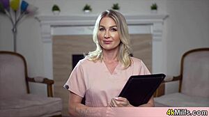 andi avalon expert milf nurse in gloves gives handjob to patient at hospital for quick sample pov?