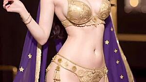 Oh man, this ai art belly dance with cute aunt in belly dancer outfit feels so wild.