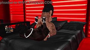 Bbcvu big ass ebony takes big black cock in assfucking with deepthroat blowjob and tattoo