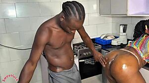 huge ass and tits pounded by massive cock in kitchen doggystyle