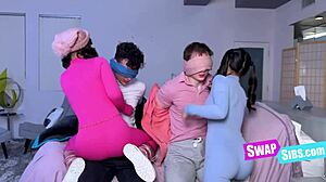 cabin fever sexy taboo pov with naughty teen stepsis