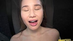 Hey, what happens when your passenger isnt wearing any panties in the fake taxi?