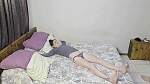 foot punishment with slapping gagging deepthroat choking and rough doggystyle domination in homemade fetish clip.