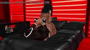 Bbcvu big ass ebony takes big black cock in assfucking with deepthroat blowjob and tattoo