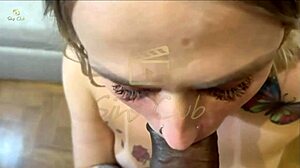 i'm a blonde slut loving giant cock, cuckold waits home after program with endowed lover