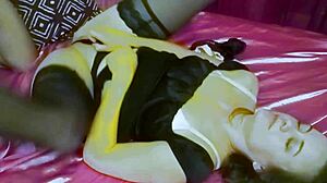 check this out, i'm licking her ass in that black dress with satin panties and stockings while spanking her in doggystyle