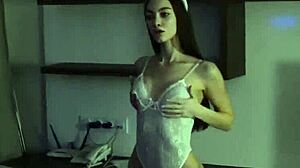 Cute Brunette Enjoys Fucking In Amateur Couple With Cumshot Surprise.