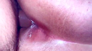 She's getting fucked doggystyle in the gym during her period