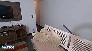 friend tests fidelity by fucking without condom and cumming inside pussy