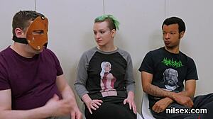 Oh man, this naughty kitten gets dragged to the asshole asylum for some super awkward treatment with anal play