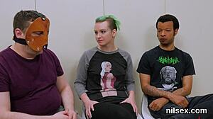 Oh man, this naughty kitten gets dragged to the asshole asylum for some super awkward treatment with anal play