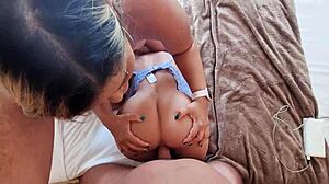 Gave Valentine's Gift Of Tantaly Sex Doll For Intense Homemade Anal With Brunette Couple!