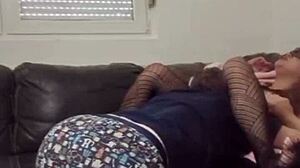 Amateur Filipina bbw housewife cheats with chubby pussy licking in homemade video