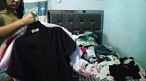 Amateur couple lives wildly as pigs addicted to sex with assfucking and cunilingus in Latina style.