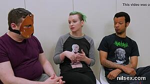 Oh man, this naughty kitten gets dragged to the asshole asylum for some super awkward treatment with anal play