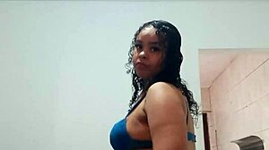 Wow, this hot Latina is dancing funk putaria showing off her tasty little tits to the camera