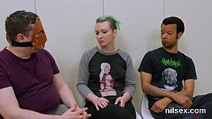 Oh man, this naughty kitten gets dragged to the asshole asylum for some super awkward treatment with anal play