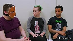 Oh man, this naughty kitten gets dragged to the asshole asylum for some super awkward treatment with anal play