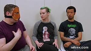 Oh man, this naughty kitten gets dragged to the asshole asylum for some super awkward treatment with anal play