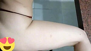 quick creampie fuck for young couple in university bathroom