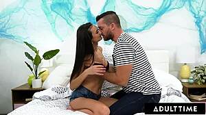 Sexy cheating teen Eliza Ibarra rides big dick Spanish man cowgirl style on vacation