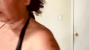 Why not tease those big tits during solo masturbation session?