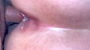 She's getting fucked doggystyle in the gym during her period