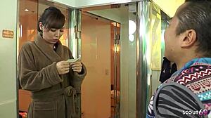 i feel nervous as japanese teen 18+ model who seduces to suck and get cum in mouth after job in uncensored jav