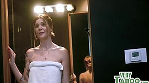 My wife's step sister caught us cheating, so now we share her in a hot 3some group session