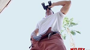 Blonde MILF Neighbor Rides Huge Cock in Cowgirl After Deepthroat Blowjob