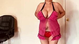 Why not tease those big tits during solo masturbation session?