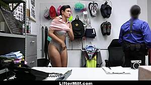 Penny Barber Faces Shoplifting Punishment in Garage With Blowjob