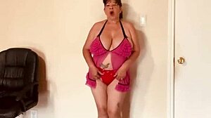 Why not tease those big tits during solo masturbation session?