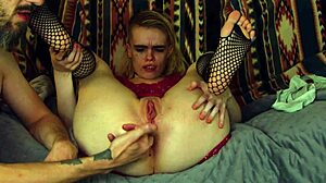 Tiny goth girl sucks and fucks that huge cock like a pro 😈