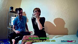 Novice step cousin models in red lingerie for photos but sucks cock and gets wet pussy penetrated!