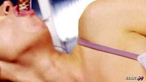 Three Busty Milfs in Lingerie Dive into Dildo Lesbian Threesome