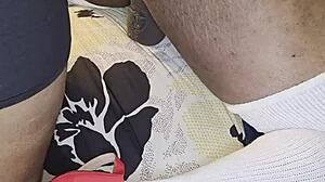 Ebony Wife In Costume Pegs Husband With Huge Dildo For Anal Humiliation Cum On Ass