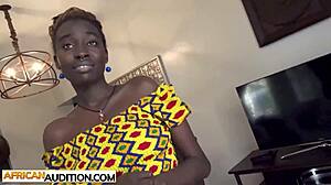 African Beauty Exploited At Fake Music Video Audition By Big Dick White Male