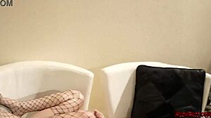 Laney grey rides cowgirl blowjob deepthroat creampie in fishnets heels pov debut