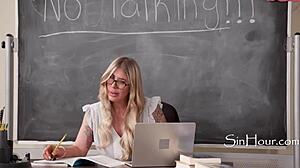 Is this late classroom lady lolly dames taking big black cock in first anal with mighty dee?