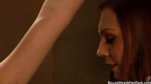 hey check out this hot blonde lesbian slave getting fingered hard by her horny madame