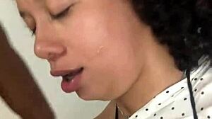 spank those big natural tits hard with choking and deepthroat domination