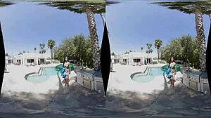 Milfvr features Jewels Jade with big ass and big tits in bikini blowjob pov sex outdoors no job too big.